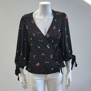 Top Shop wrap blouse NWOT